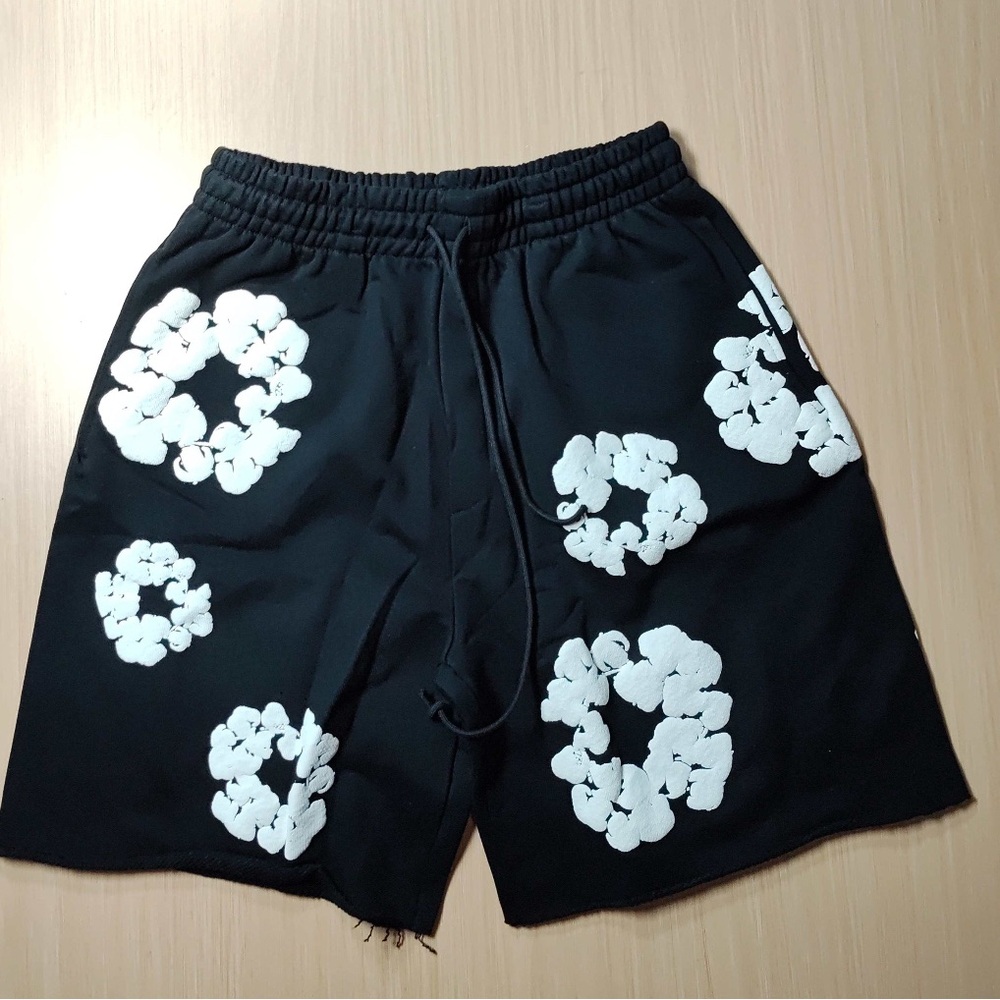 Black and White Denim Tears short